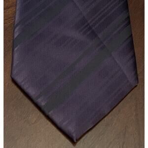 Cardi Collection Purple 100% Polyester Men’s Neck Tie Made In China
